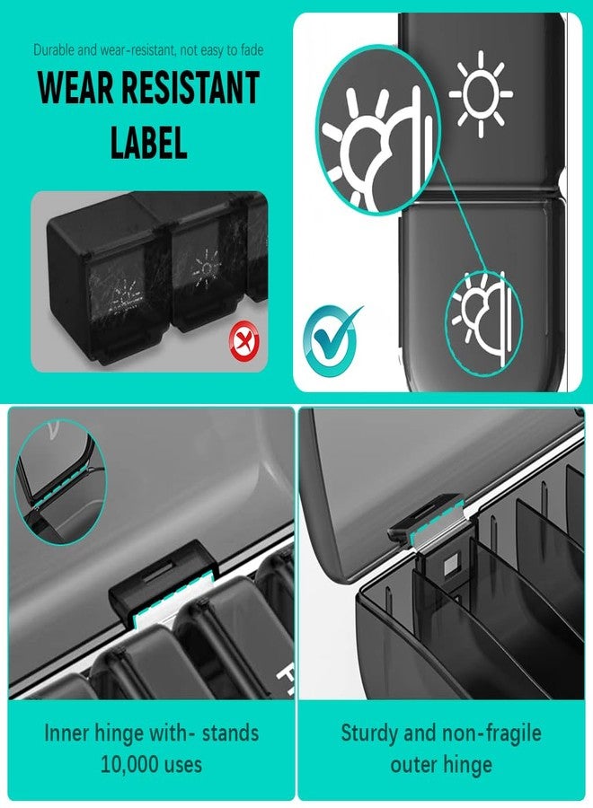 ZIBUYU® Medicine Organizer Box, Medicine Box for Home Weekly 3-Compartment Tablets Travel Case Opaque Medicine Pouch for Travel for Pills, Tablets, Supplyments, With Storage Case - Image 4